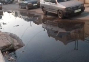 چهره زننده فاضلاب در معابر کوی فرهنگیان + فیلم