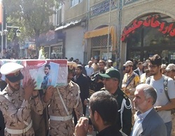 تشییع پیکر شهید سروان محسن محمدی در زنجان