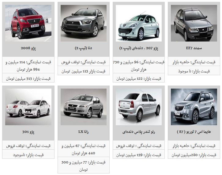 جدیدترین قیمت محصولات ایران خودرو در ۸۹/۵/۱۳/ سایپا ۱۳۲ به قیمت ۴۶ میلیون تومان رسید
