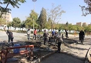 مرمت پارک ملت دامغان آغاز شد