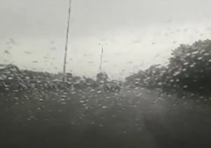 بارش باران در محور گرگان - علی‌آباد + فیلم