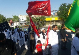 بدرقه نوزدهمین کاروان پیاده روی انصارالحسین به کربلا از مشهد مقدس