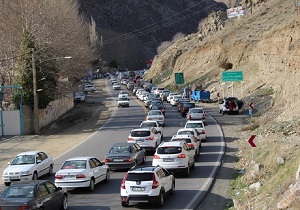 ترافیک در محور چالوس سنگین است