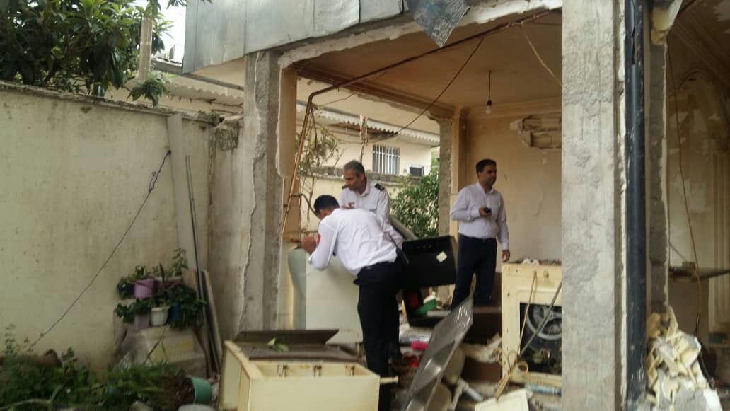 یک مصدوم  در انفجار خیابان فلسطین رشت + تصاویر