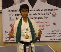 کسب مدال طلای کاراته توسط رزمی کار اهری