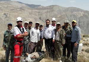 نجات مرتعدار آرادانی از ارتفاع ۲ هزار متری