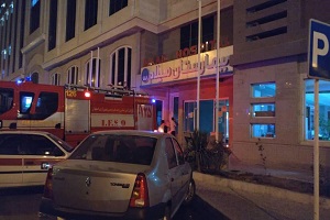 مهار آتش سوزی در انبار داروی بیمارستان میلاد