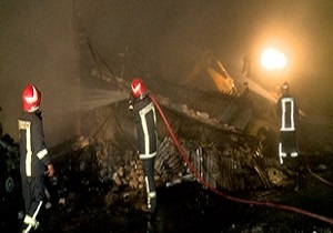 حادثه آتش سوزی جایگاه سوخت در جاده اراک