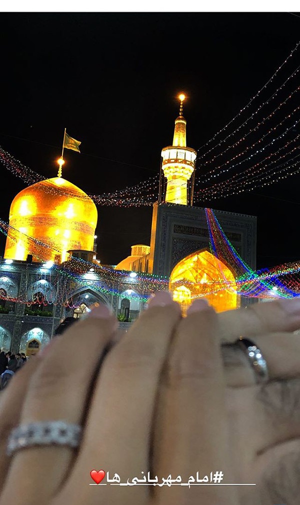 آغاز زندگی مشترک خانم بازیگر در حرم امام رضا(ع) +تصاویر