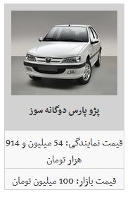 جدبدترین نرخ  محصولات ایران خودرو در بازار/ پژو SLX ۴۰۵ به قیمت ۷۴ میلیون تومان رسید