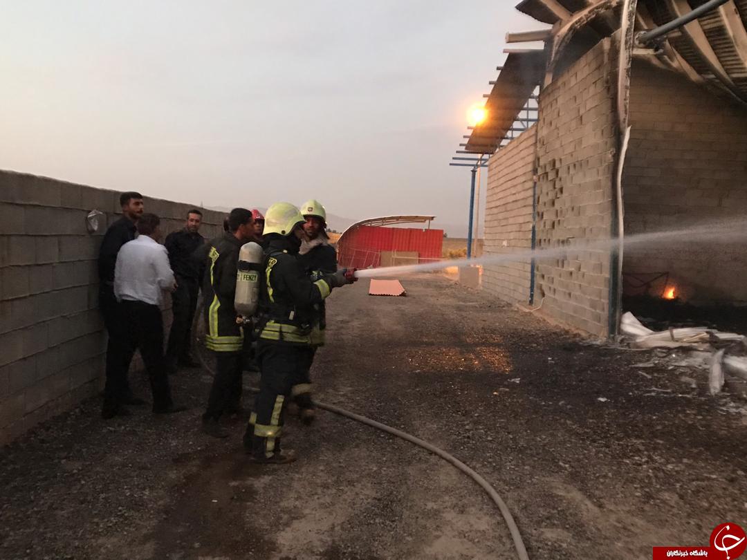 آتش سوزی کارگاه مبل سازی در روستای گچی/آتش مهار شد + تصاویر