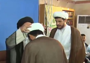 جشن عید غدیر در دفتر نماینده، ولی فقیه در استان سمنان / عمامه گذاری طلاب  در عید غدیر خم در دفتر نماینده ولی فقیه در سمنان