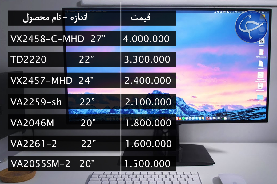 آخرین قیمت انواع نمایشگر در بازار (تاریخ ۳۰ مرداد) +جدول