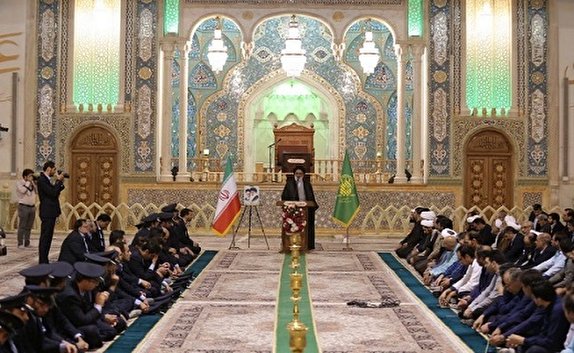 مسئولان استان مهمان ویژه آیین خطبه خوانی خادمان بانوی کرامت (س)