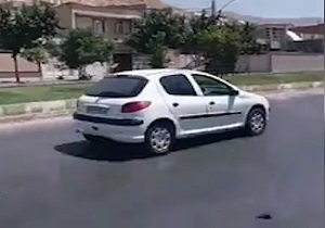 چاله خطرناک در بلوار نیستان شیراز + فیلم
