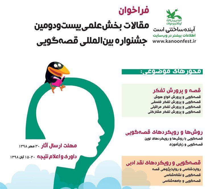 فراخوان بخش علمی جشنواره قصه گویی منتشر شد