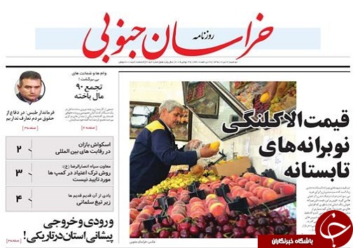 عابر پیاده خیابان &laquo;دولت&raquo;/قیمت الاکلنگی نوبرانه های تابستانه