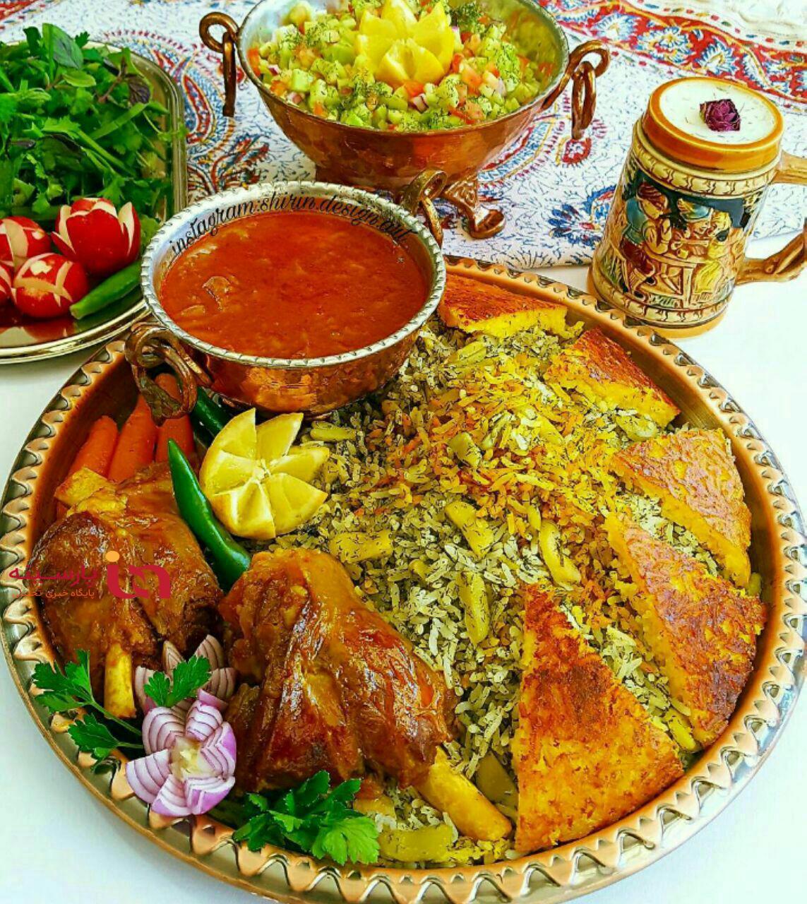 شیرین پلو با مرغ غذای مجالس شادی + طرز تهیه
