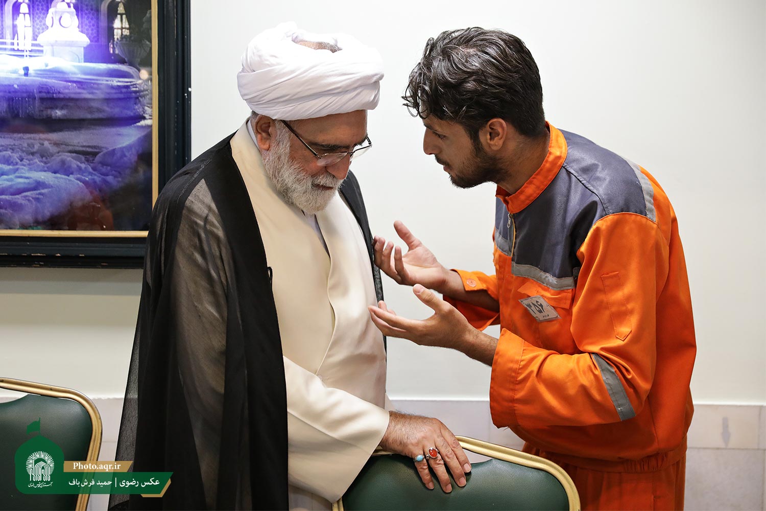 پاکبانان خیابان&zwnj;های منتهی به حرم مطهر، مهمان ضیافت امام رضا(ع) شدند +عکس