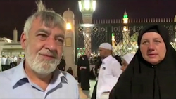 مراسم تعویض پرده خانه خدا + فیلم