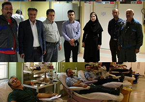 اهدای خون جمعی از کارکنان اداره مخابرات مهاباد