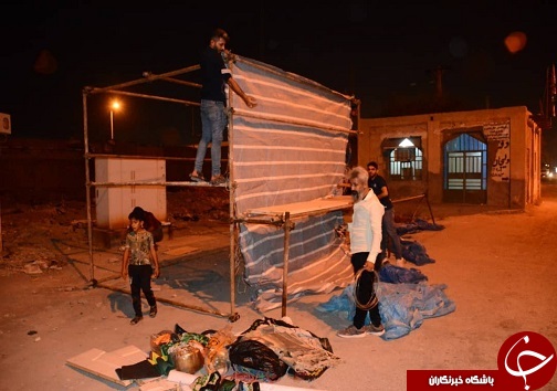 سیاه پوش کردن چهره ی شهر و تکایا در آبادان+تصاویر