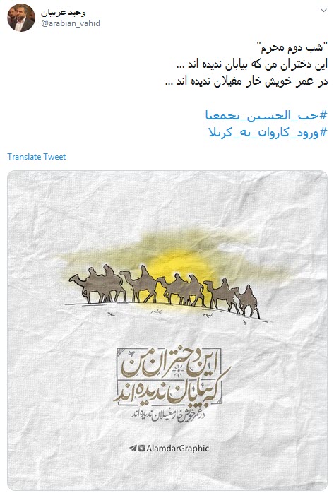 #ورود_کاروان_به_کربلا / کاروان در دل صحراست خدا رحم کند + تصاویر