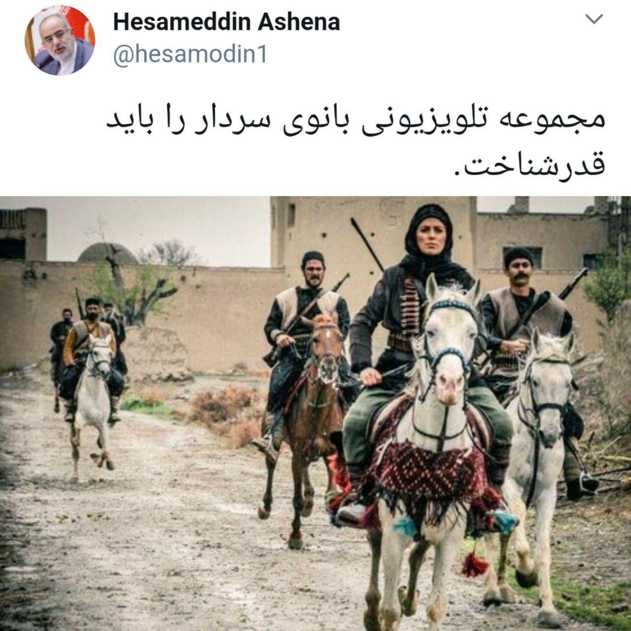 تمجید مشاور رئیس جمهور از سریال &laquo;بانوی سردار&raquo; +عکس