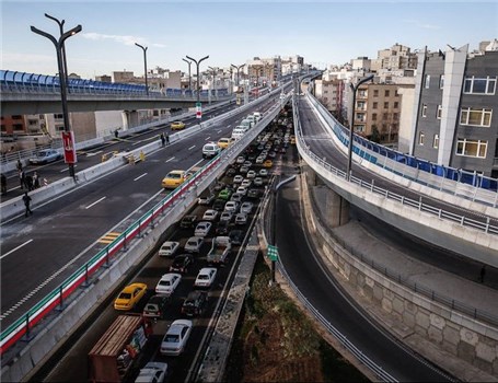 بهره‌برداری آزمایشی پل تقاطع غیرهمسطح بزرگراه شهید چمران