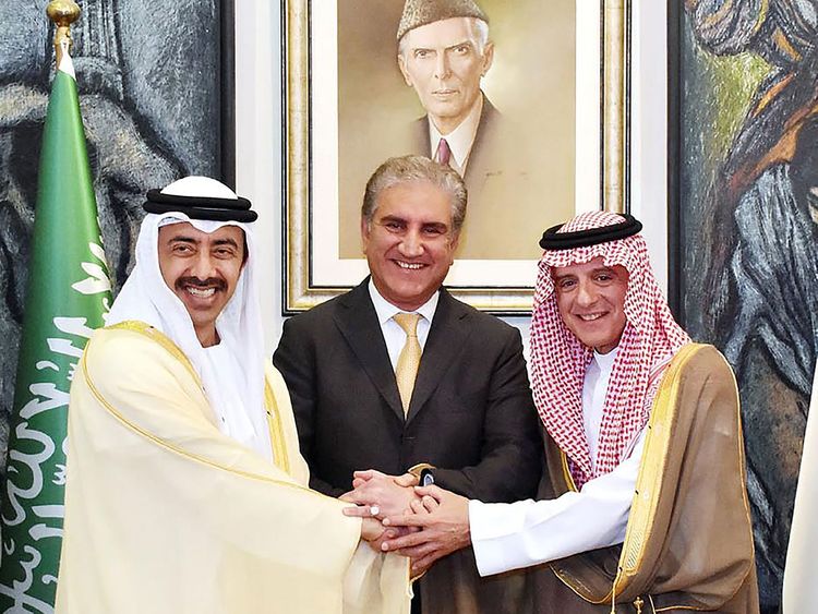 دیدار مقامات عربستان و امارات با نخست وزیر پاکستان