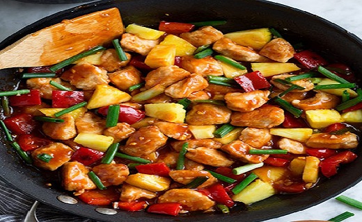 طرز تهیه خوراک مرغ ترش و شیرین