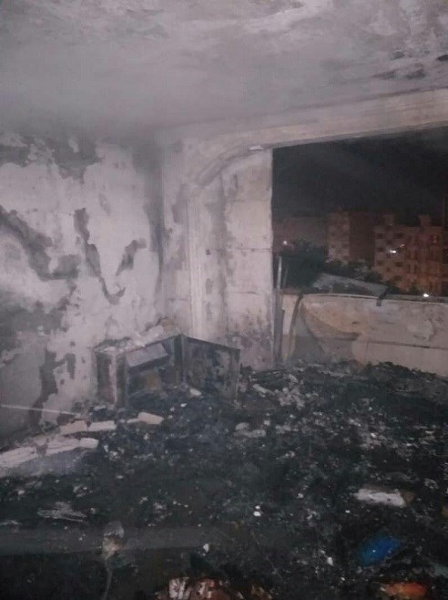 آتش سوزی ساختمان ۱۴ طبقه در شهرک امید بر اثر نشت گاز/ مصدومیت زن ۶۰ ساله در حادثه + عکس