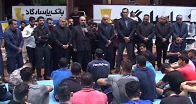 حضور وزیر ورزش و جوانان در اردوی تیم ملی کشتی + فیلم
