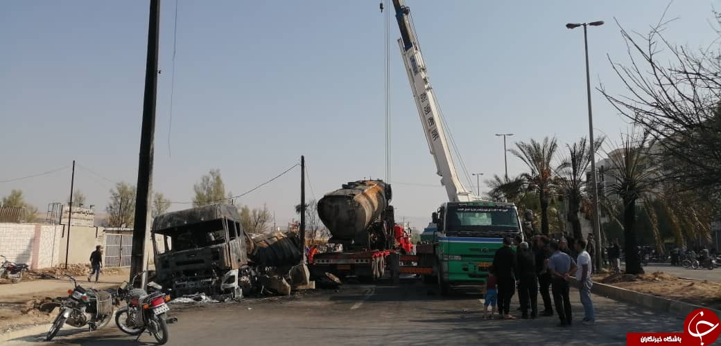 ۵ کشته و مصدوم در برخورد و انفجار یک دستگاه تانکر حمل سوخت با تریلر