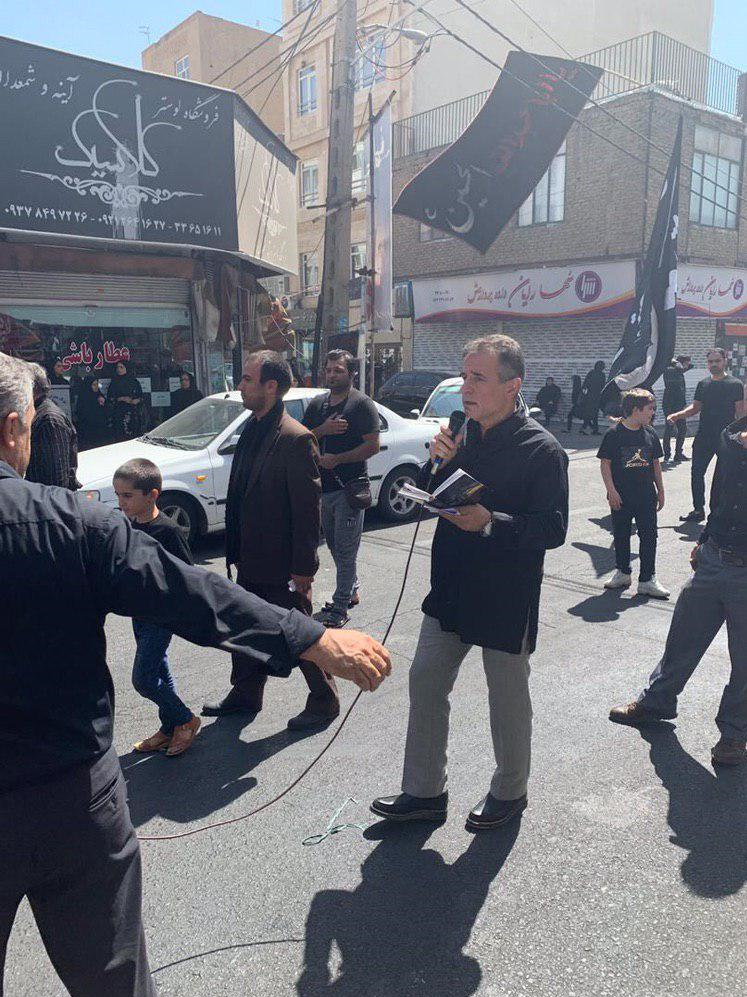 نوحه خوانی انصاری فرد در روز تاسوعا