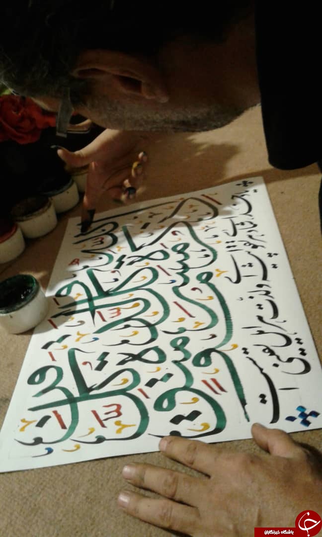 خوشنویسی با ناخن به مناسبت عاشورای حسینی خوشنویسی با ناخن به مناسبت عاشورای حسینی