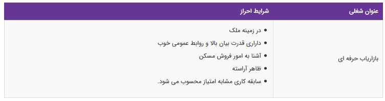 استخدام بازاریاب حرفه ای در یک شرکت معتبر