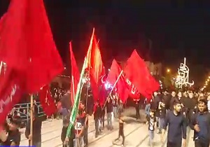 عزاداری عاشقان حسینی در آستان مقدس هلال بن علی (ع) + فیلم
