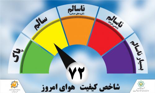 کیفیت هوای مشهد سالم است