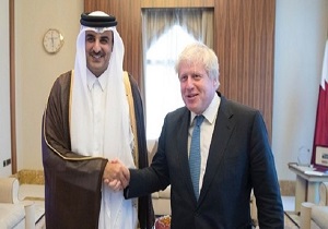 تاکید جانسون و امیر قطر بر پایان جنگ در یمن