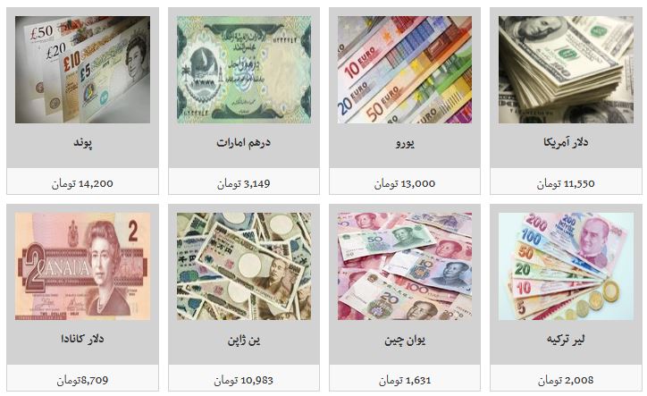 جدیدترین نرخ ارز در صرافی ها/