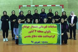 تیم هندبال دختران کردستان نایب قهرمان شد