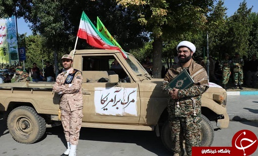 مراسم رژه هفته دفاع مقدس در همدان حسینی شد+ عکس