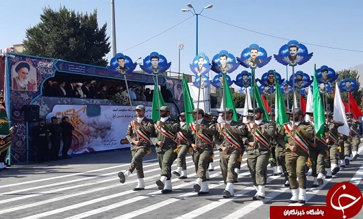 مراسم رژه هفته دفاع مقدس در همدان حسینی شد+ عکس