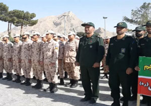 فیلمی از صبحگاه مشترک هفته دفاع مقدس در شهرضا