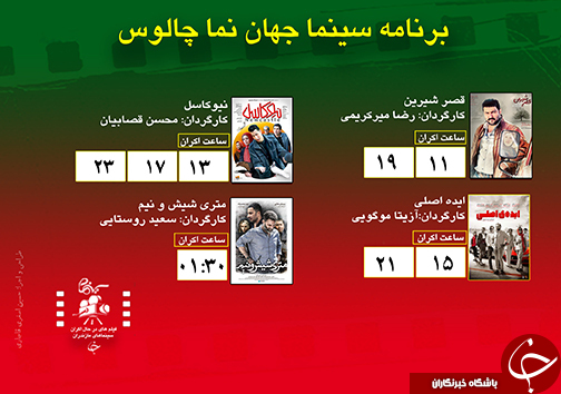 برنامه اکران سینما&zwnj;های مازندران