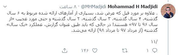 نکته&zwnj;سنجی جالب یک کاربر در خصوص گزارش عملکرد یکساله وزارت ارتباطات