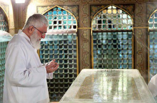 غبارروبی مضجع نورانی امام رضا(ع) با حضور رهبر معظم انقلاب + تصاویر