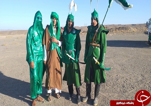 مراسم نمادین کاروان پیاده در شوسف+ تصاویر