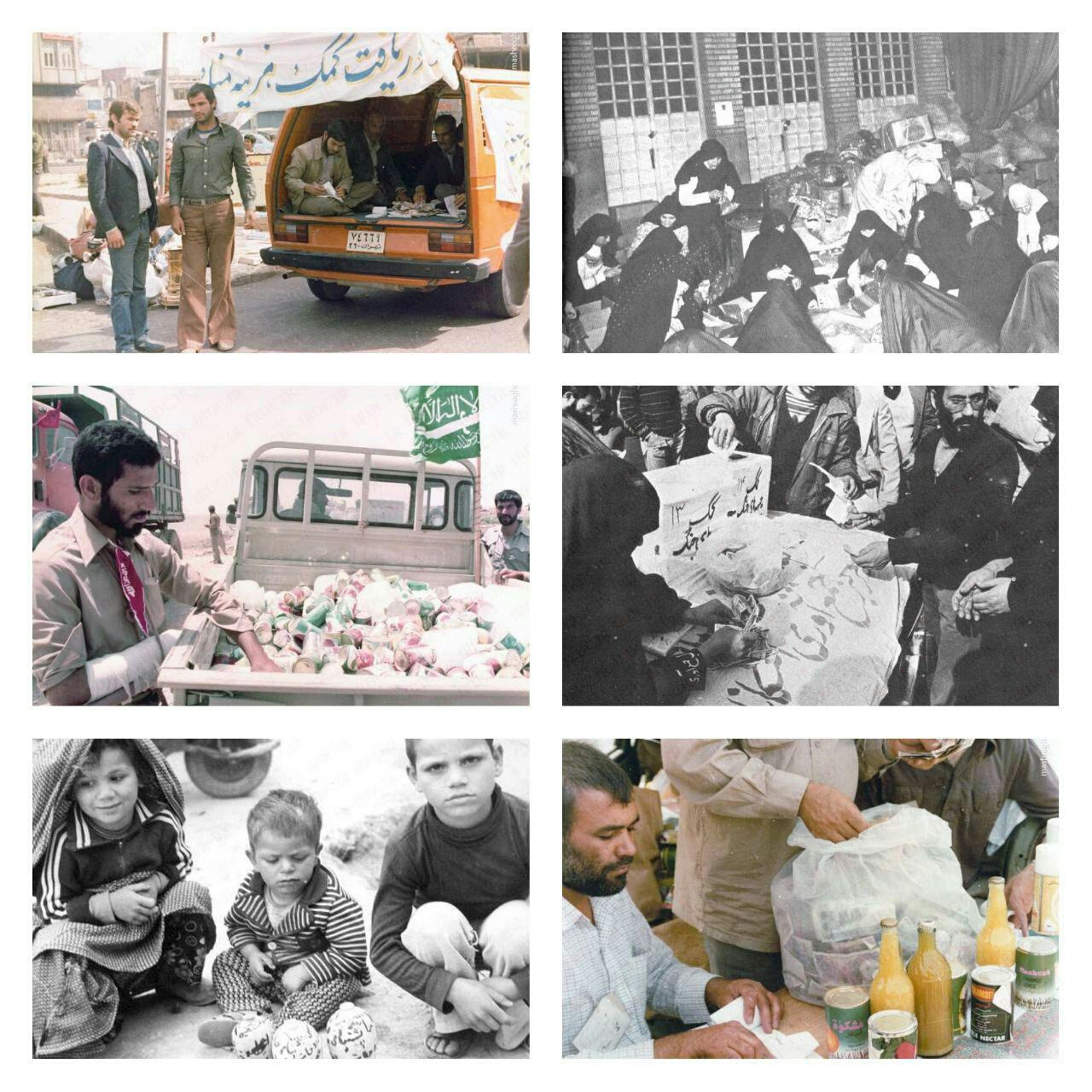 تصاویری از کمک&zwnj;های مردمی به رزمندگان در دوران دفاع مقدس